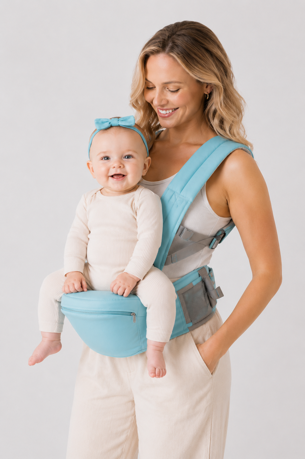 Acorn Baby Parent Carrier Sling with Hip Seat - Ergonomic Carrier 6-in-1 Front Carrier Breastfeeding Holder for Parents